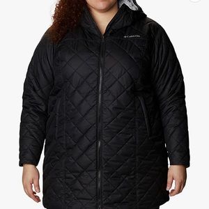 Columbia Plus Size Quilted Hood Puffer Women’s Black Jacket Size 3X NWT